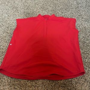 Winning Red Rafaela Figs Scrub Top in Medium